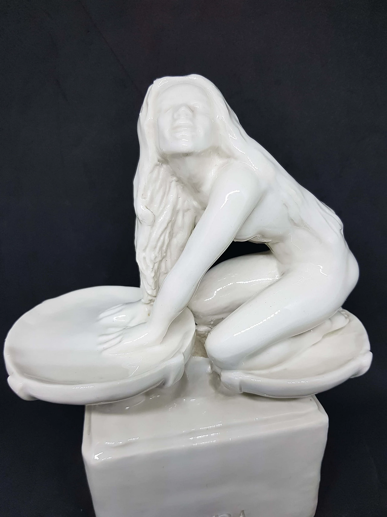 Scultura Libra in ceramica di Silvio Righetto per Cacciapuoti, anni '40 2