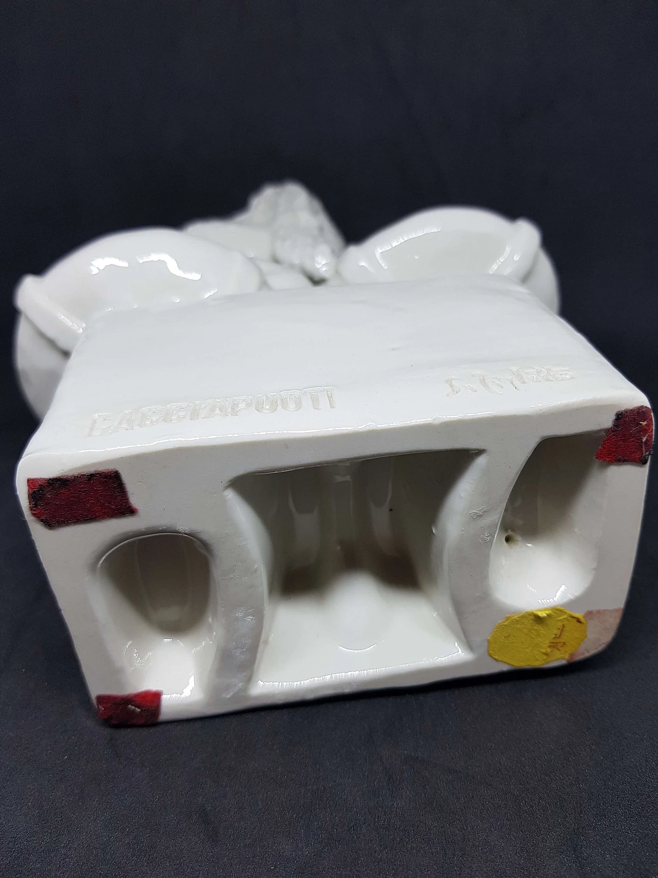 Scultura Libra in ceramica di Silvio Righetto per Cacciapuoti, anni '40 14