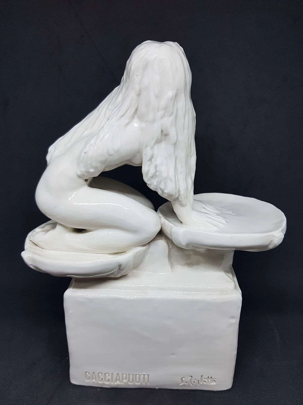 Scultura Libra in ceramica di Silvio Righetto per Cacciapuoti, anni '40 19