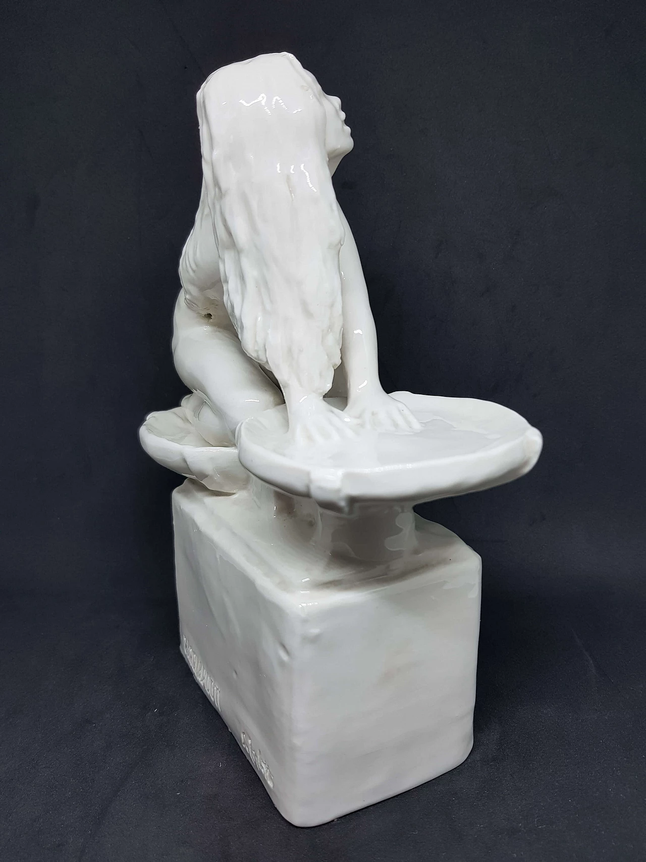 Scultura Libra in ceramica di Silvio Righetto per Cacciapuoti, anni '40 21