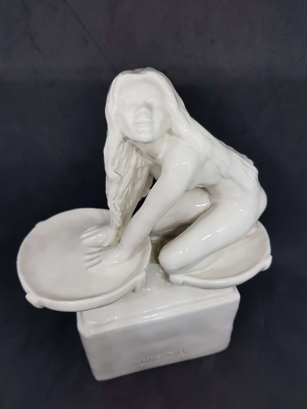 Scultura Libra in ceramica di Silvio Righetto per Cacciapuoti, anni '40 25