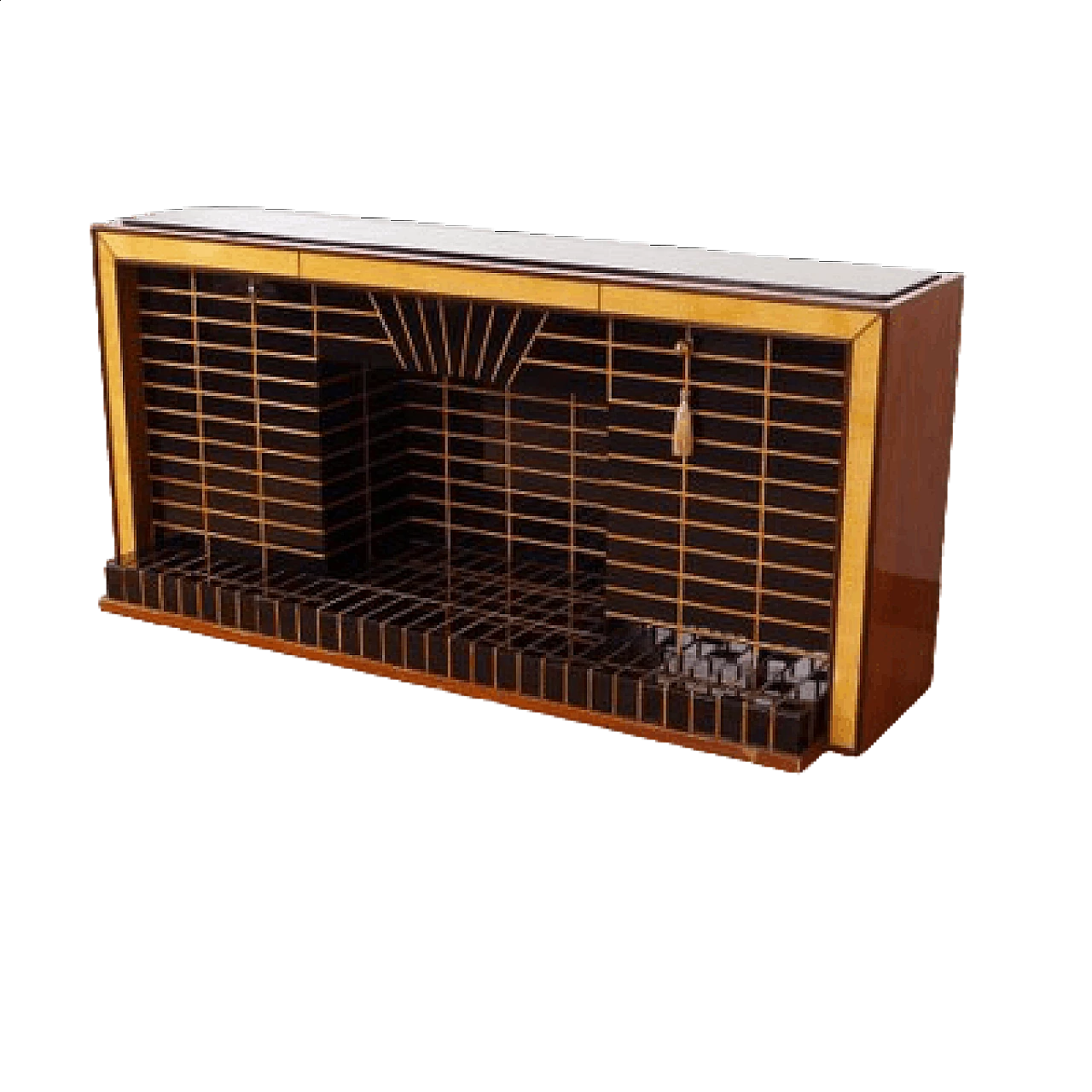 Wood and glass sideboard by Luigi Brusotti, 1940s 11