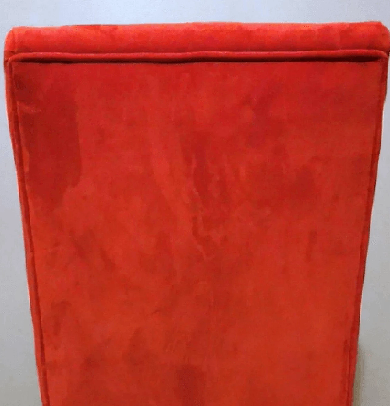 Poltrona in velluto rosso nello stile di Marco Zanuso, anni '60 12