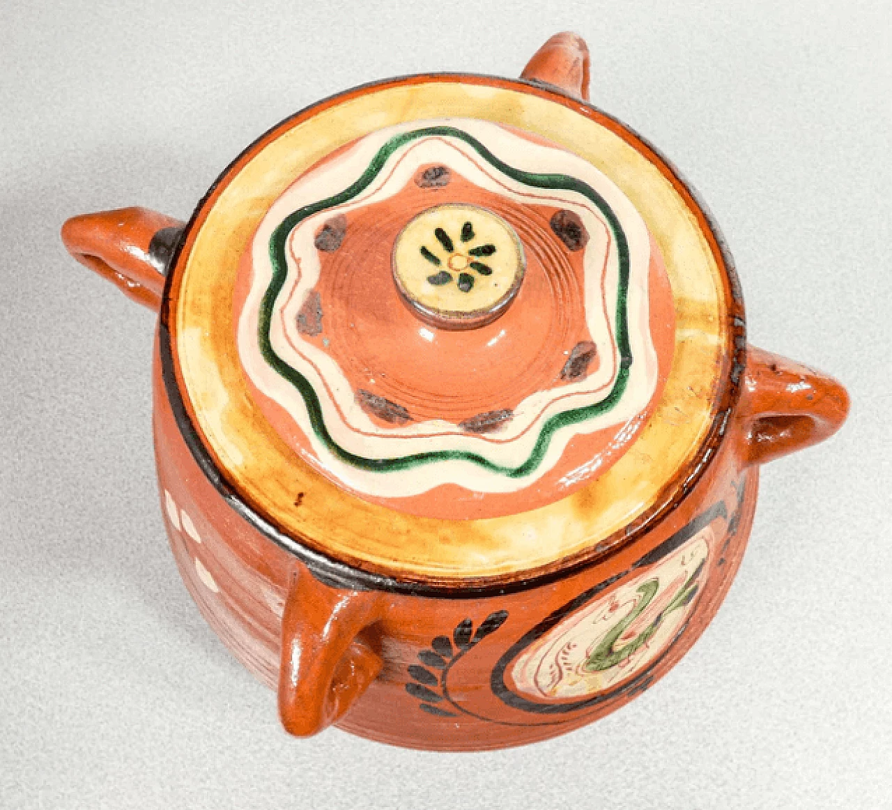 Vaso con coperchio in terracotta di Renzo Igne, anni '80 2