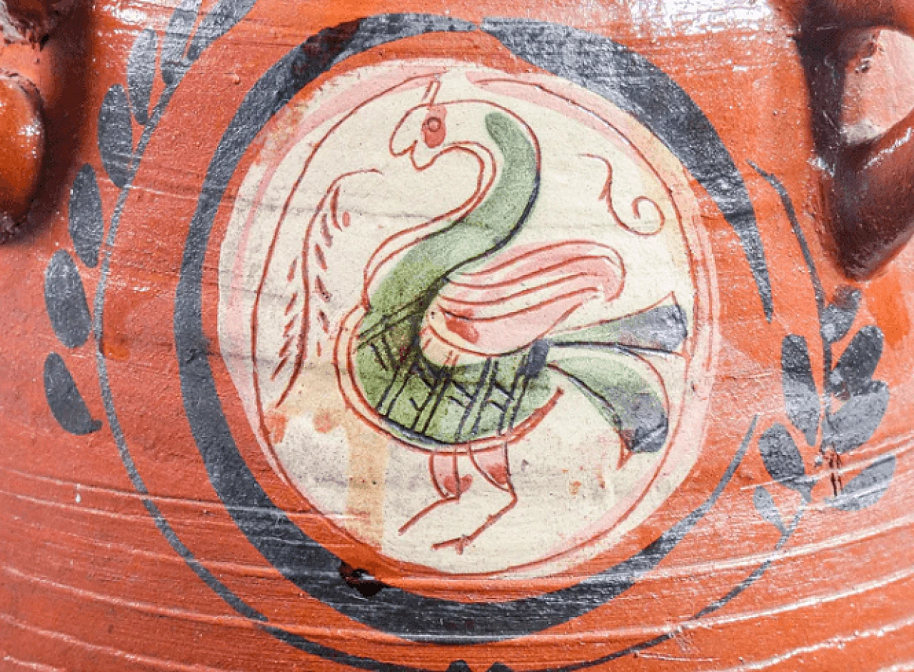 Vaso con coperchio in terracotta di Renzo Igne, anni '80 3