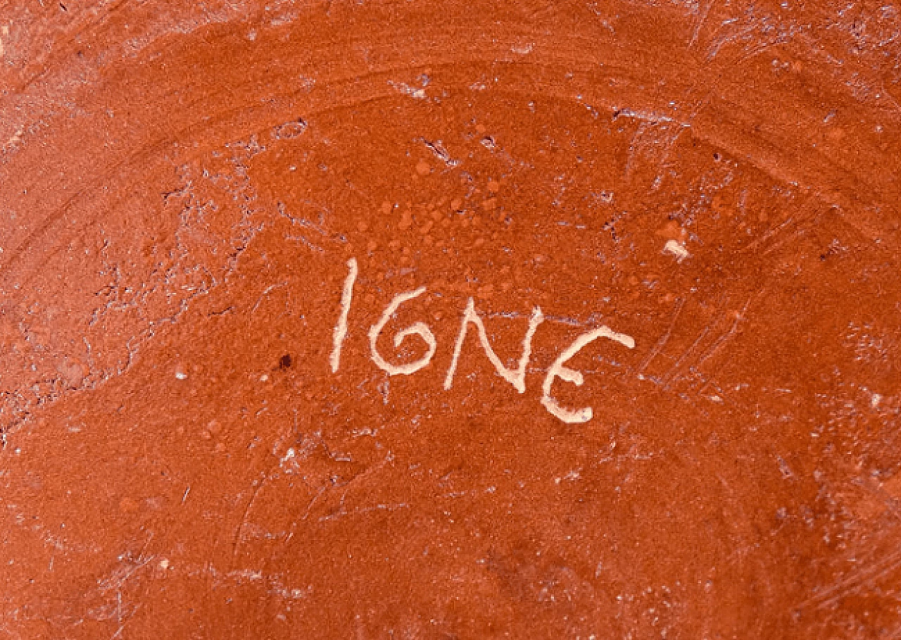 Vaso con coperchio in terracotta di Renzo Igne, anni '80 6