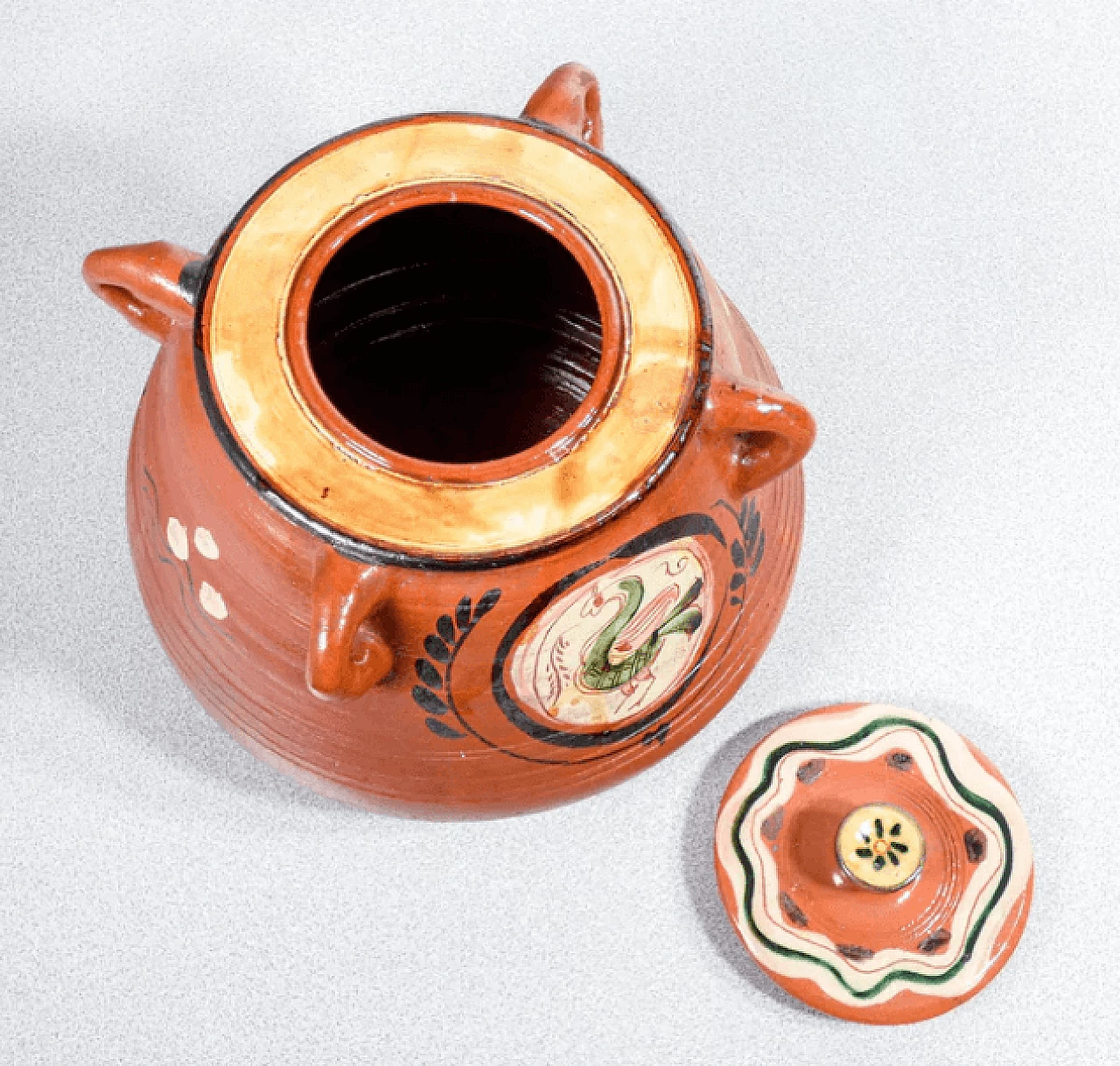 Vaso con coperchio in terracotta di Renzo Igne, anni '80 7