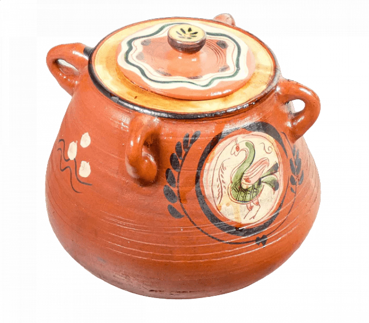 Vaso con coperchio in terracotta di Renzo Igne, anni '80 9