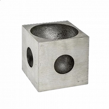 Lorenzo Burchiellaro, Cube, cast aluminium sculpture, 1970s