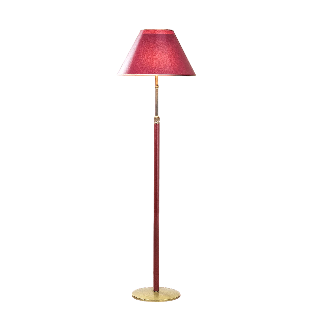 Tris floor lamp with adjustable shade by Angelo Lelii for Arredoluce, 1950s 10