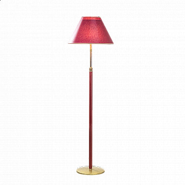 Tris floor lamp with adjustable shade by Angelo Lelii for Arredoluce, 1950s