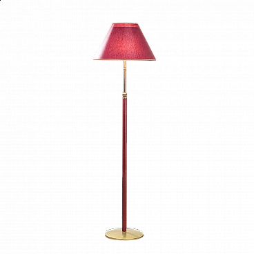 Tris floor lamp with adjustable shade by Angelo Lelii for Arredoluce, 1950s
