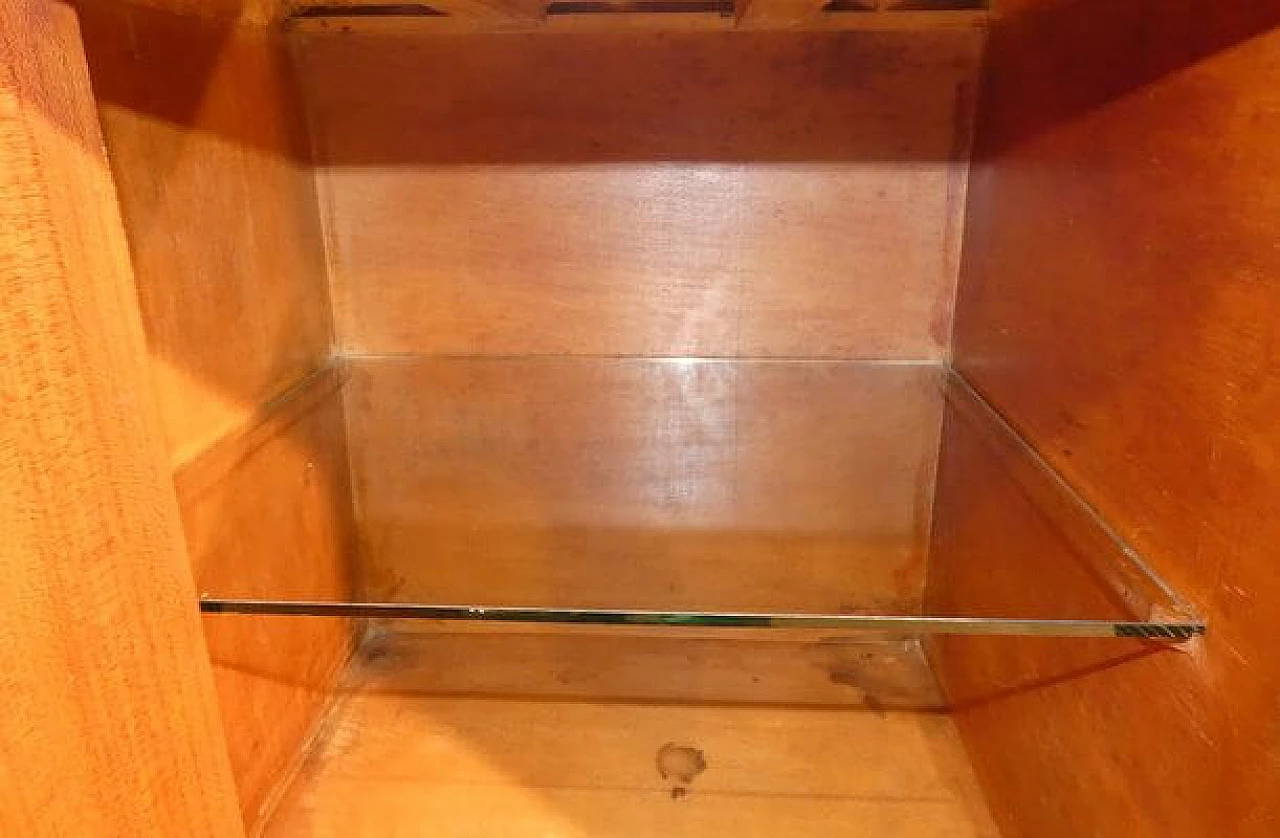 Walnut Art Deco sideboard with glass knobs, 1920s 11