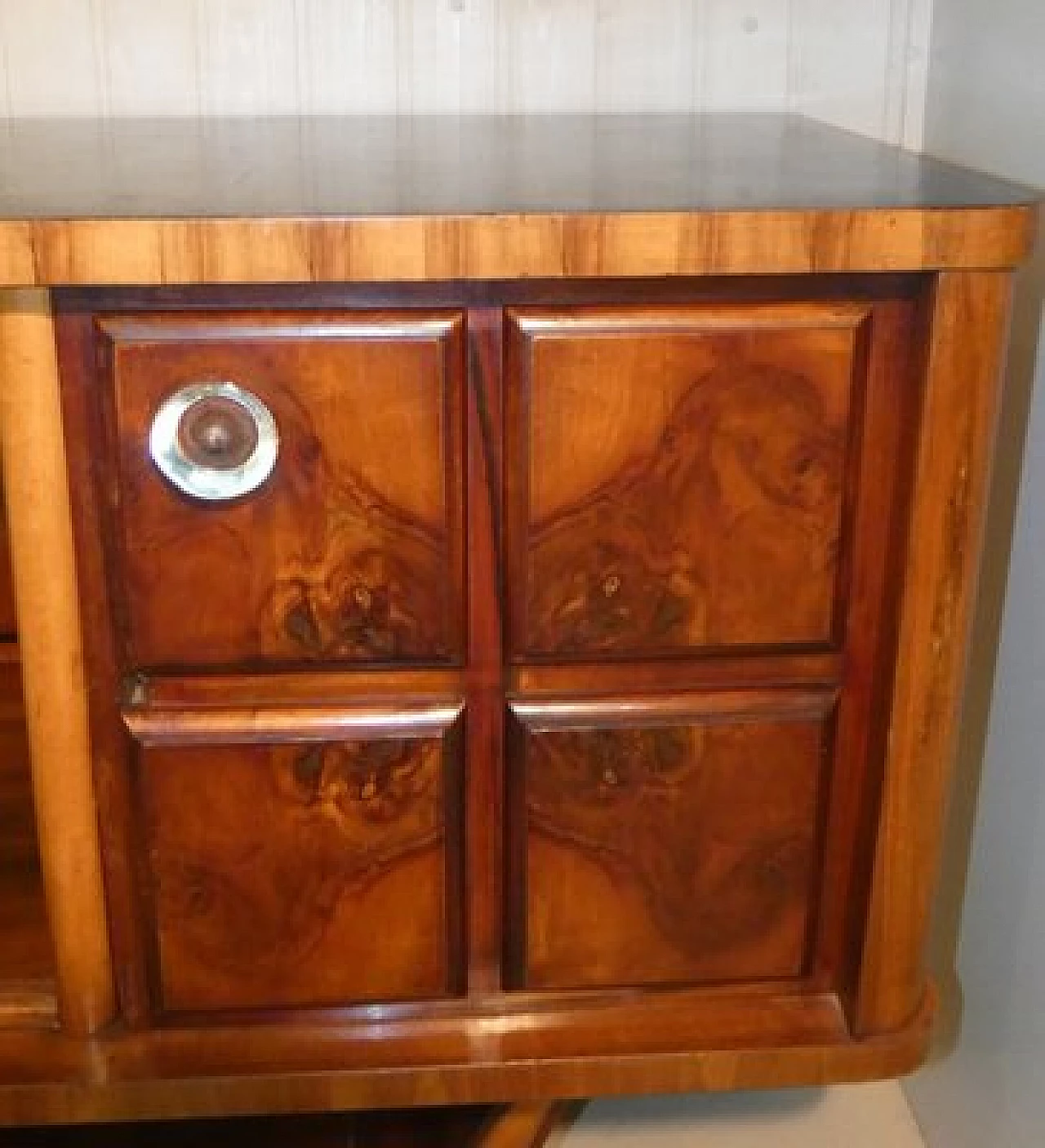 Walnut Art Deco sideboard with glass knobs, 1920s 16