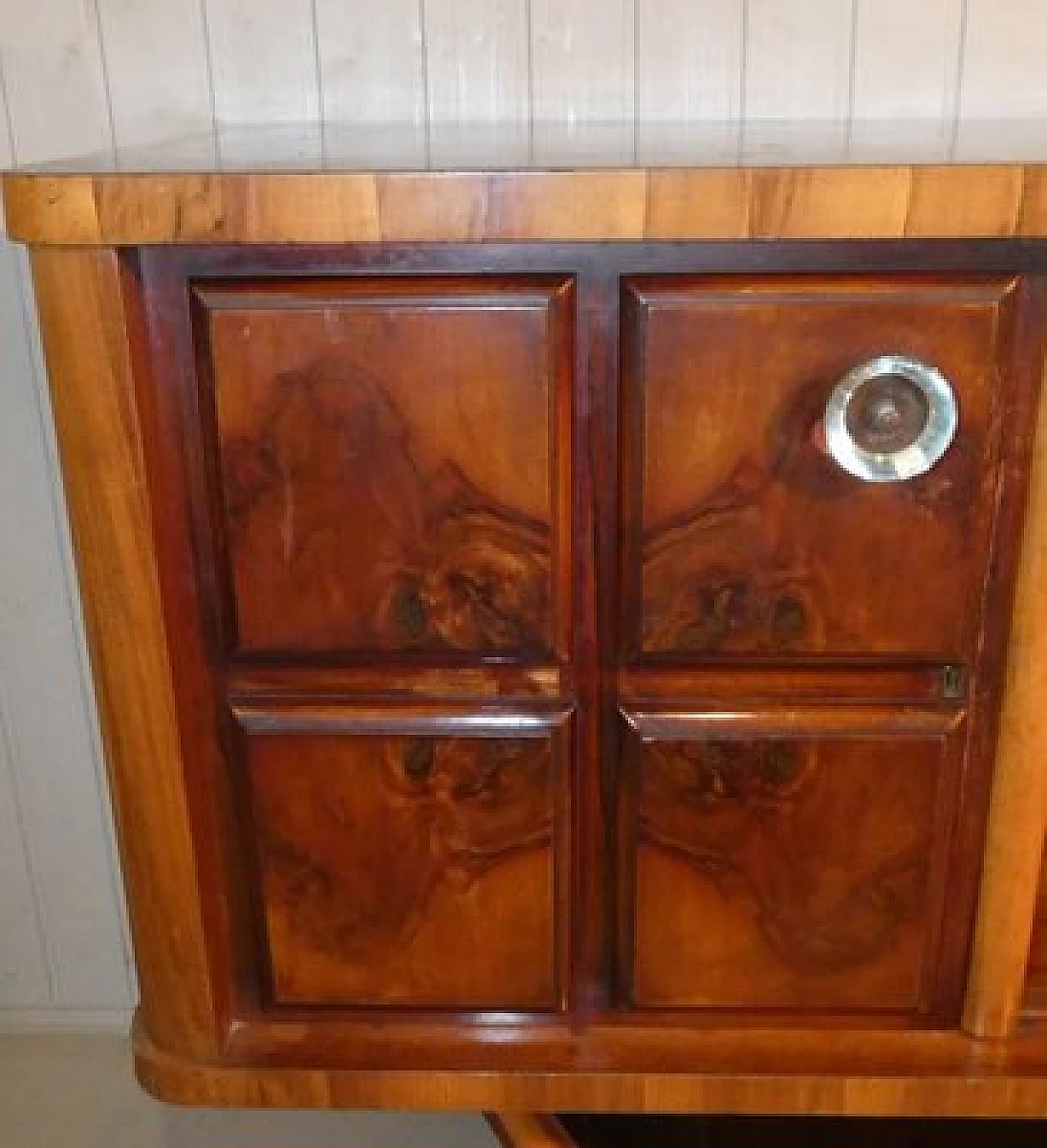 Walnut Art Deco sideboard with glass knobs, 1920s 17