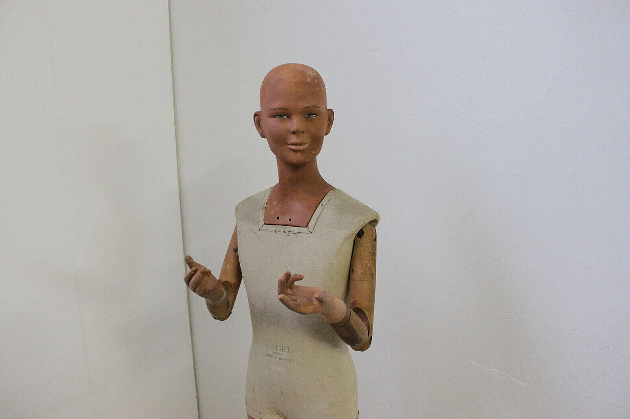 Wood and terracotta jointed mannequin by Hegel, 1930s 1