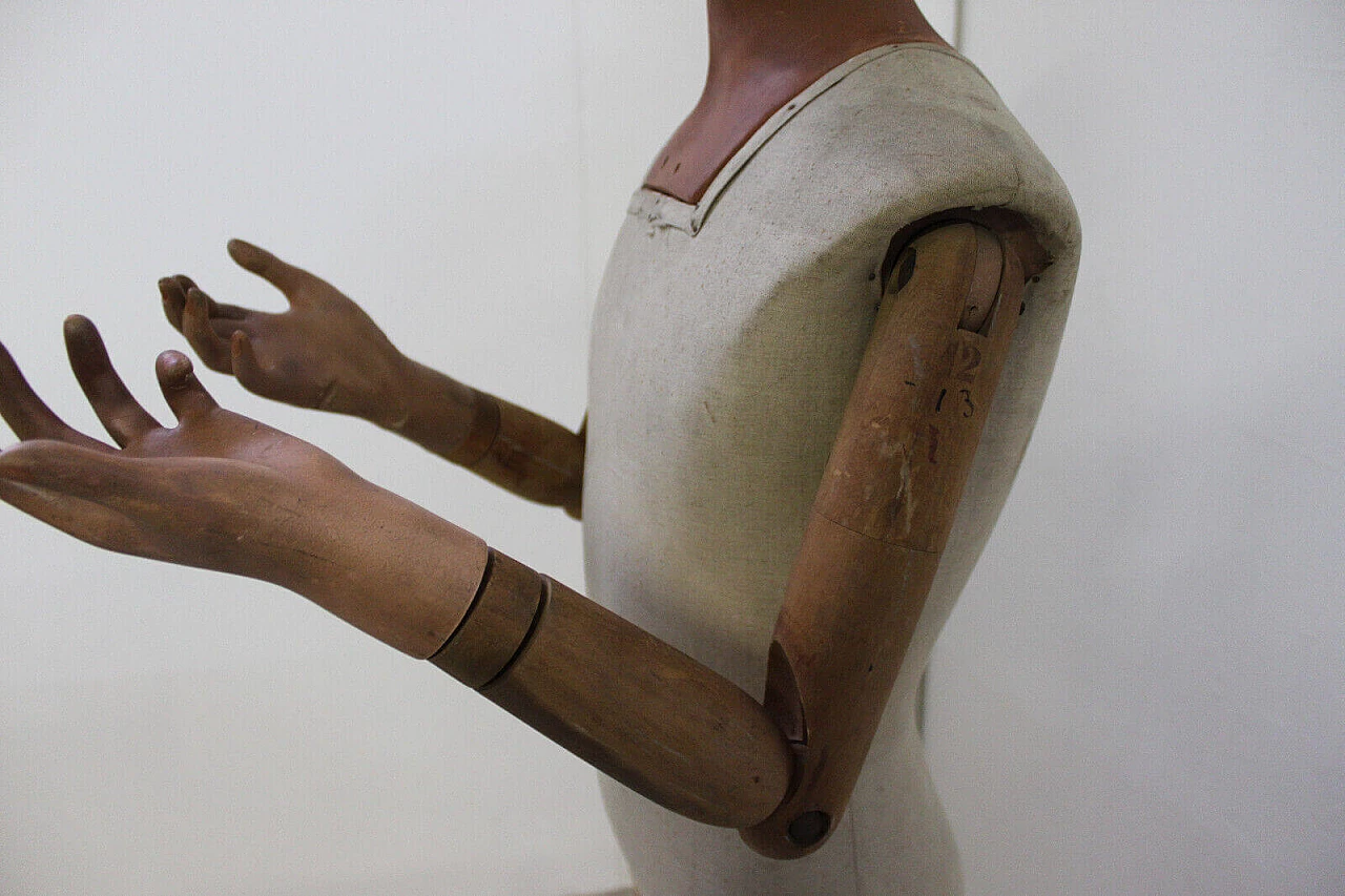 Wood and terracotta jointed mannequin by Hegel, 1930s 2