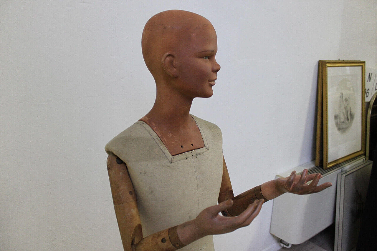 Wood and terracotta jointed mannequin by Hegel, 1930s 4