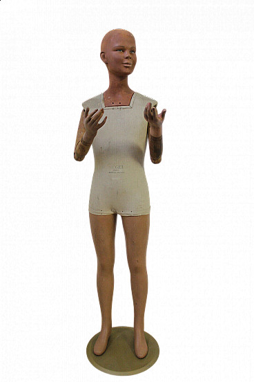 Wood and terracotta jointed mannequin by Hegel, 1930s