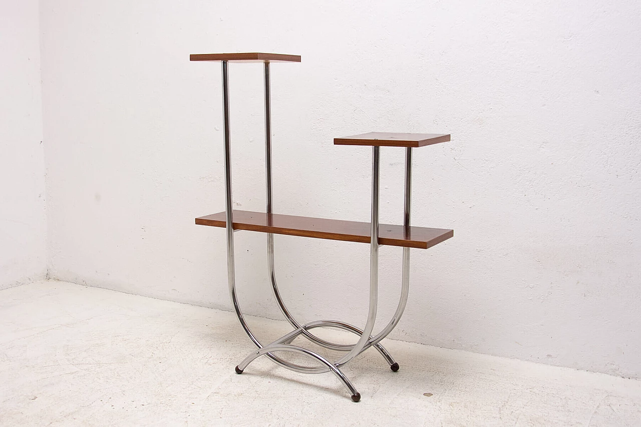 Portafiori tubolare in acciaio Bauhaus, anni '30 3