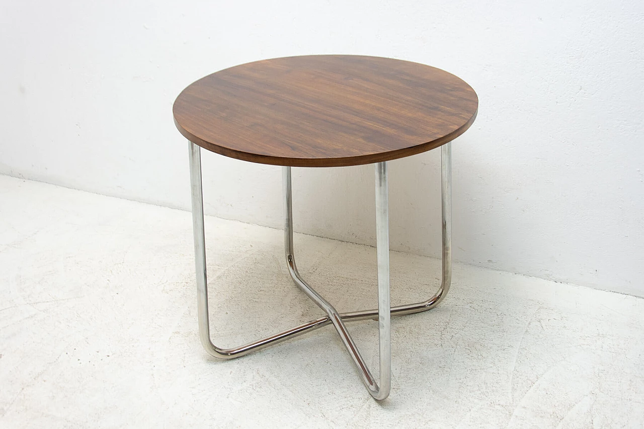 4 Chairs and round bentwood table by Hynek Gottwald, 1930s 8