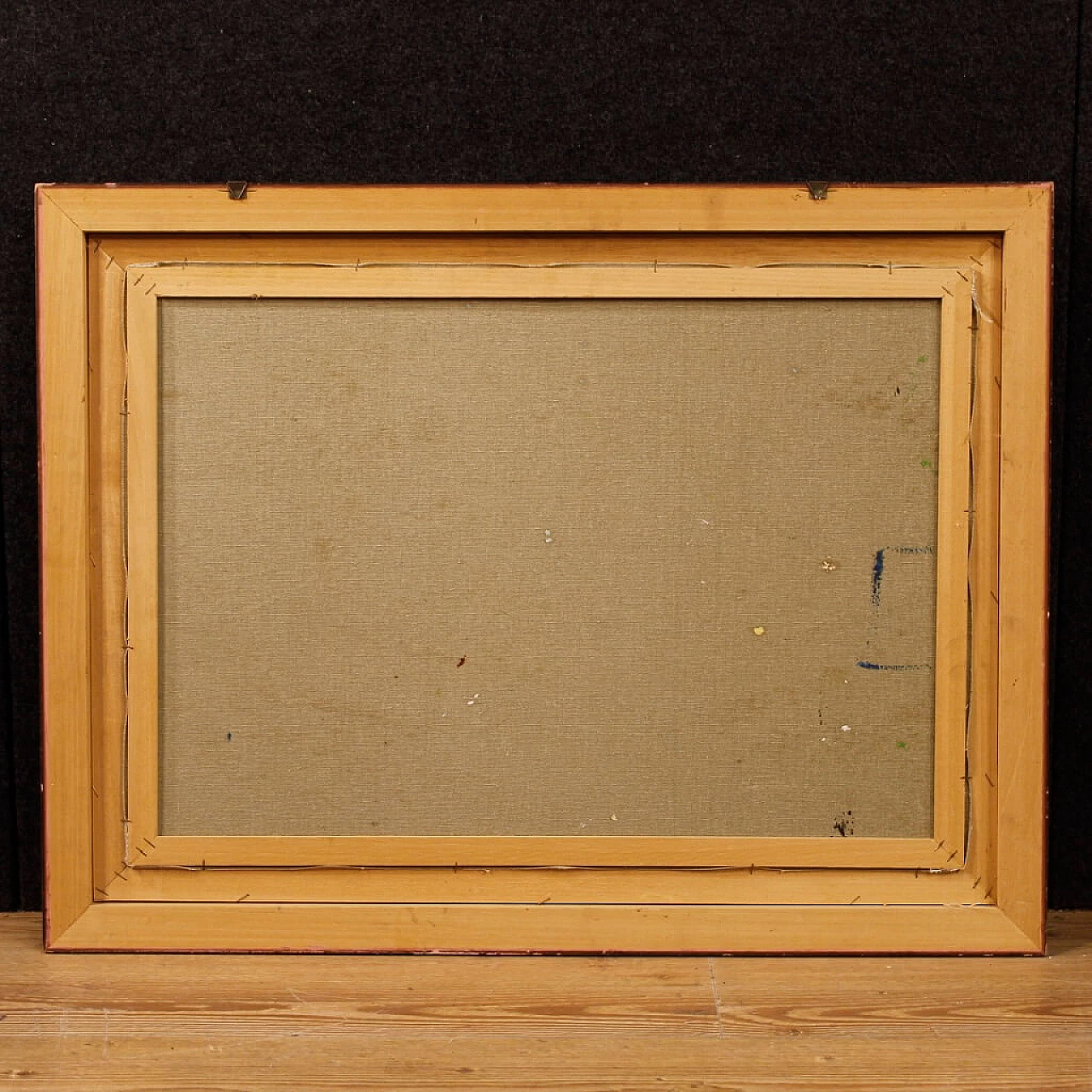 Lake view with houses, oil painting on canvas 5