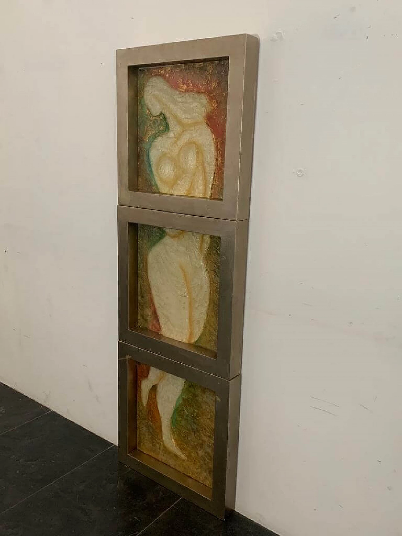3 Panels in sculpted resin by Lam Lee Group, 1990s 3