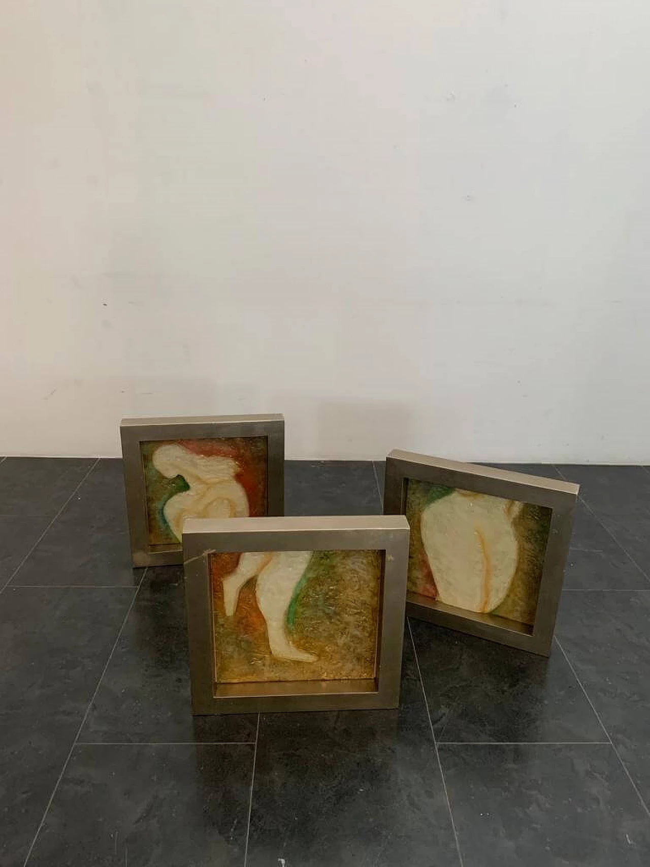 3 Panels in sculpted resin by Lam Lee Group, 1990s 9