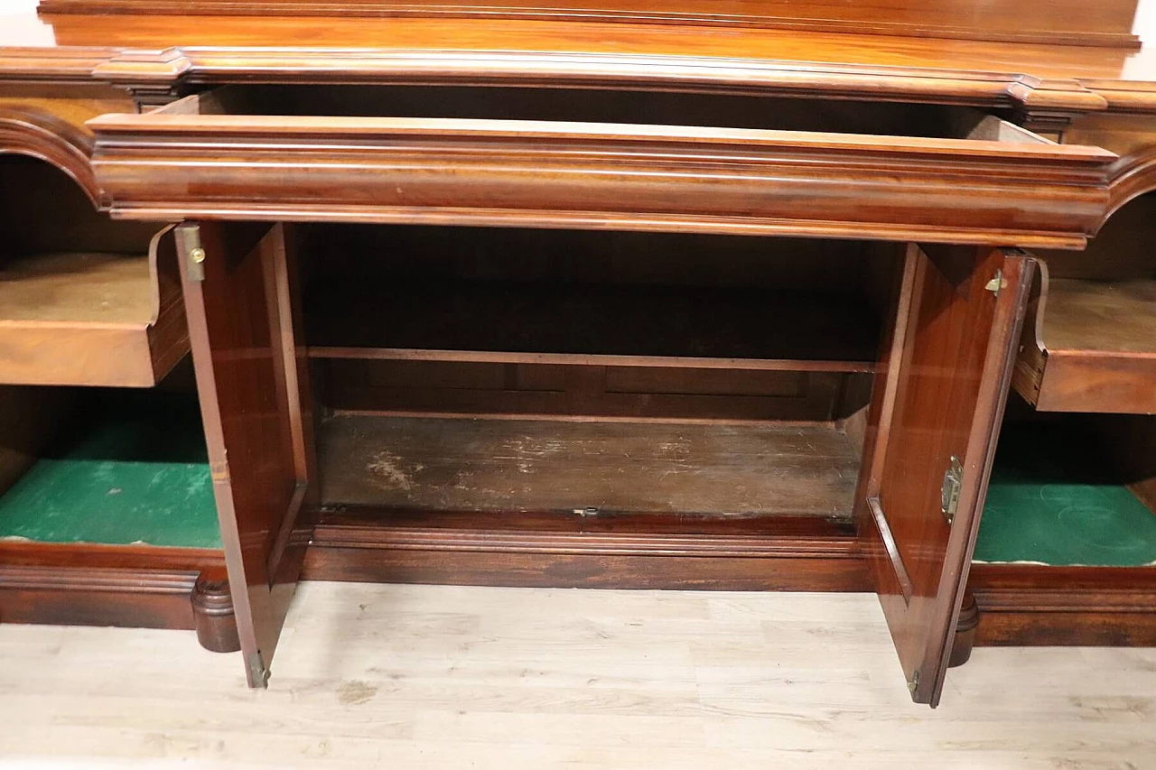 Credenza in mogano con intagli, inizio '900 8