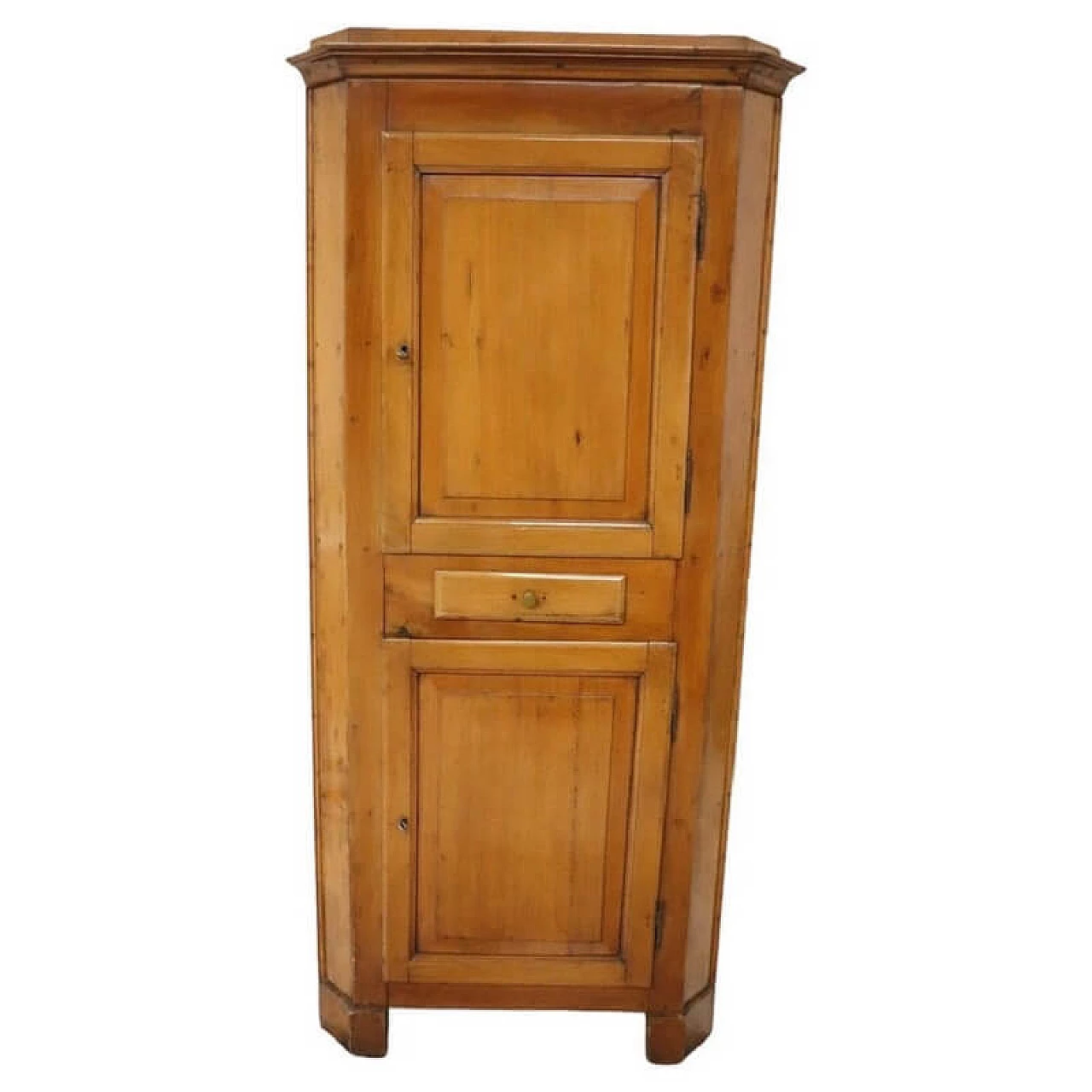 Solid walnut corner cabinet, late 19th century 1