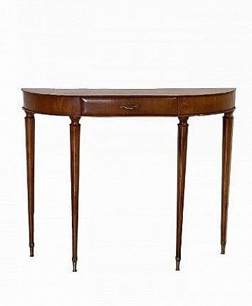 Cherry wood console in the style of Paolo Buffa, 1940s