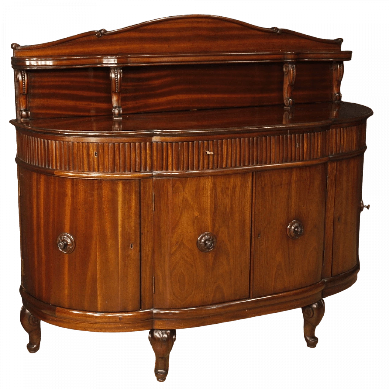 Carved mahogany sideboard with four doors, 1920s 13