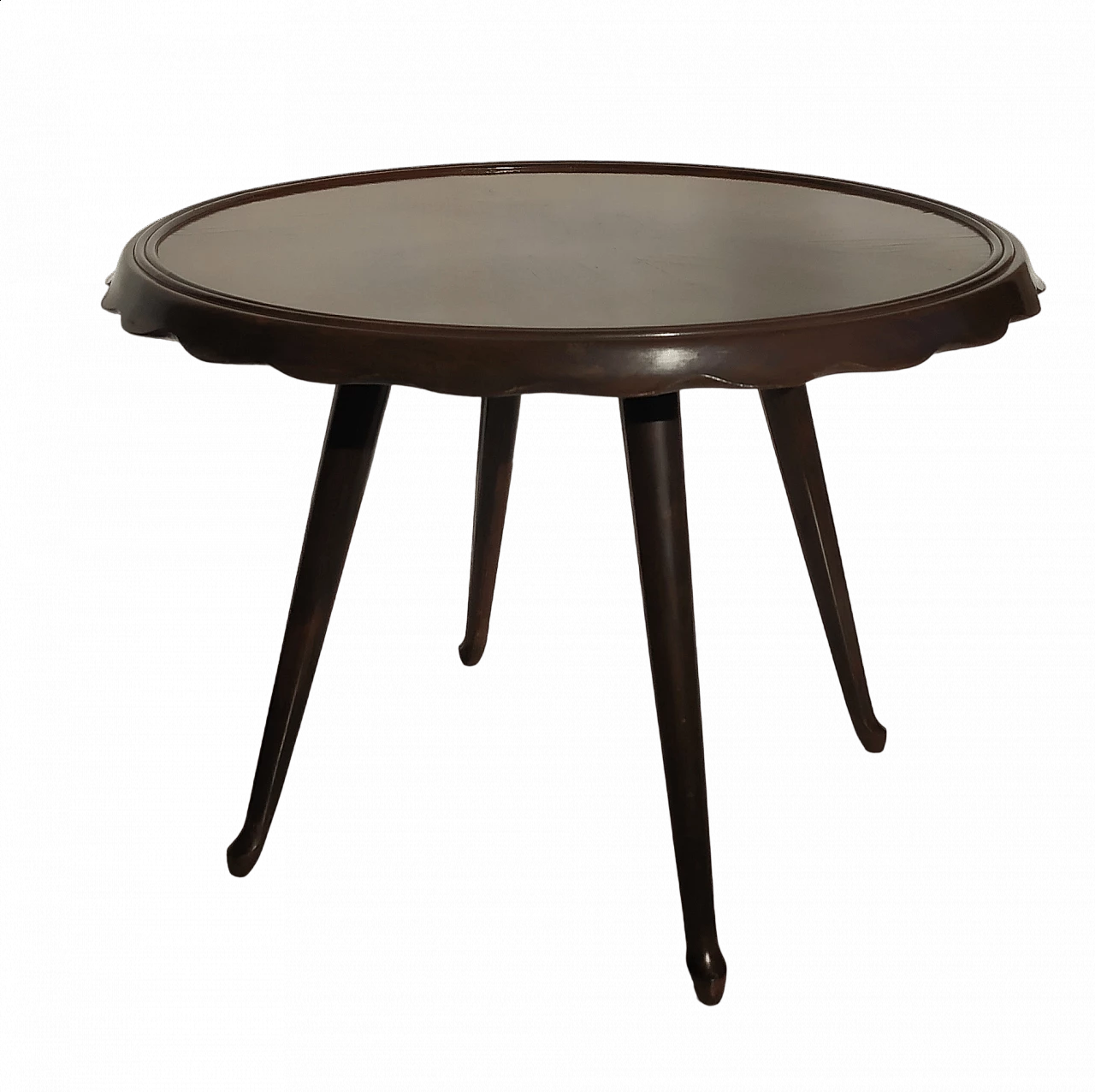 Tavolino rotondo in mogano attribuito a Paolo Buffa, anni '40 7