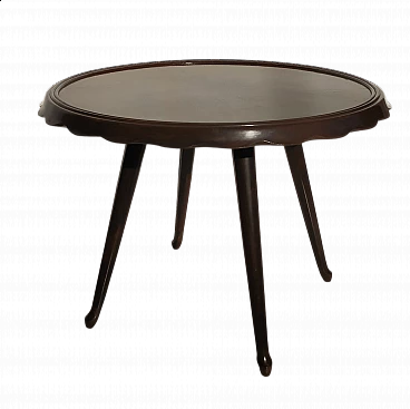 Tavolino rotondo in mogano attribuito a Paolo Buffa, anni '40