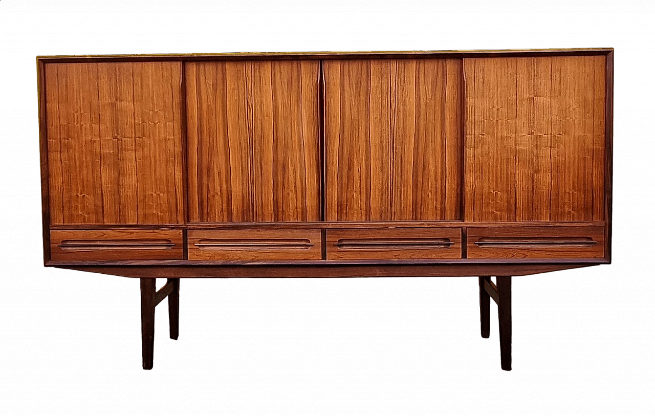 Credenza in palissandro con vano bar, anni '60 14