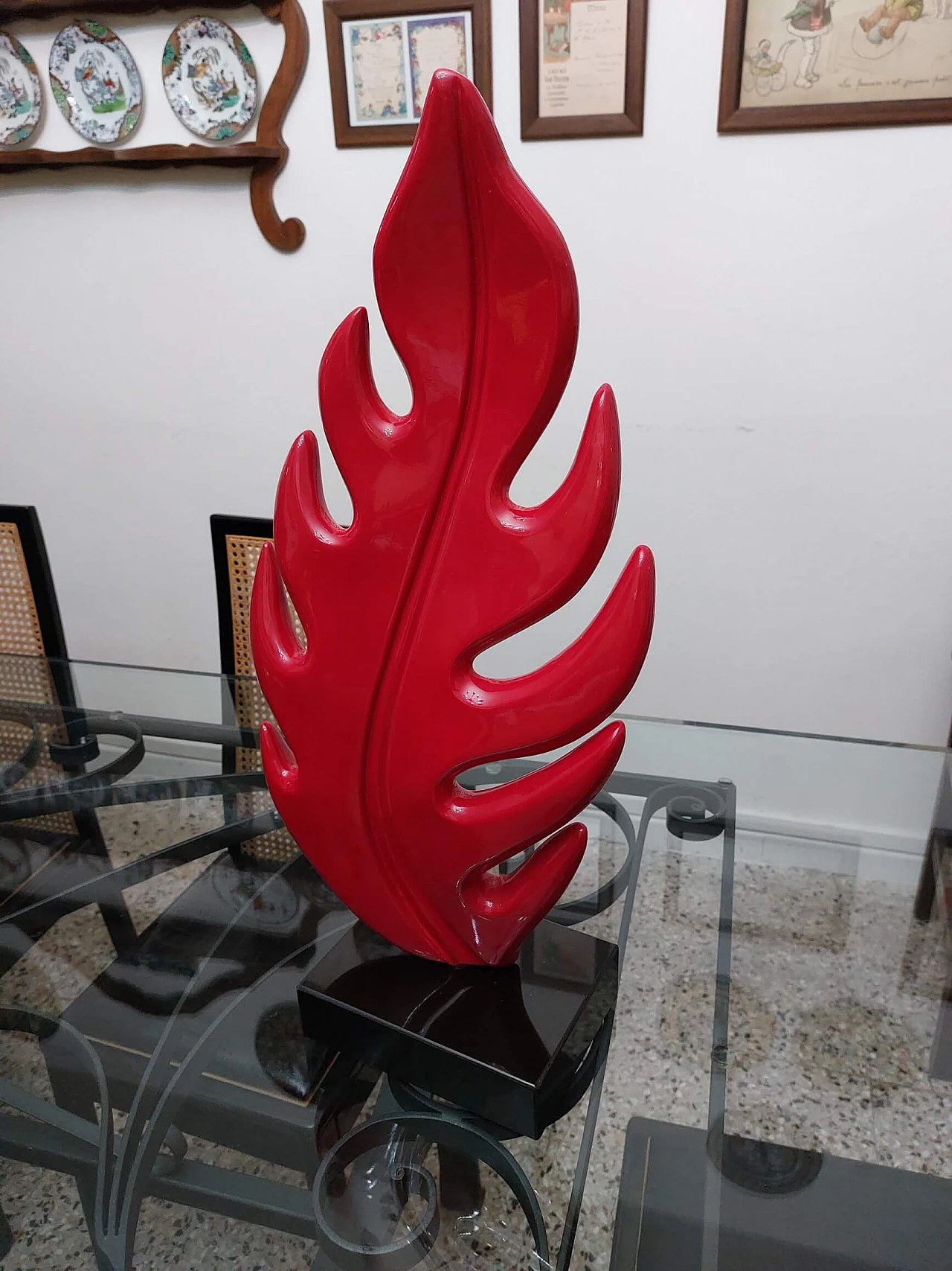 Sculpture Fire by Martinez, fibreglass, 1970s 1