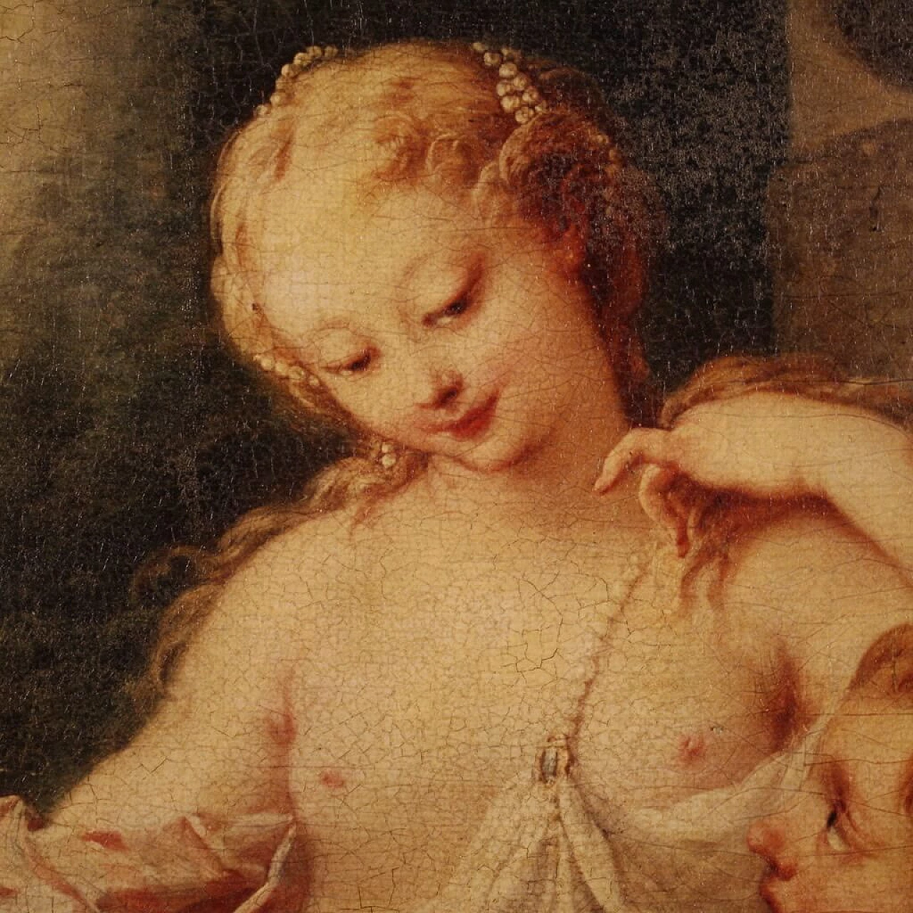 Stampa su tela a colori copia di Rinaldo e Armida di Francois Boucher, anni '80 8