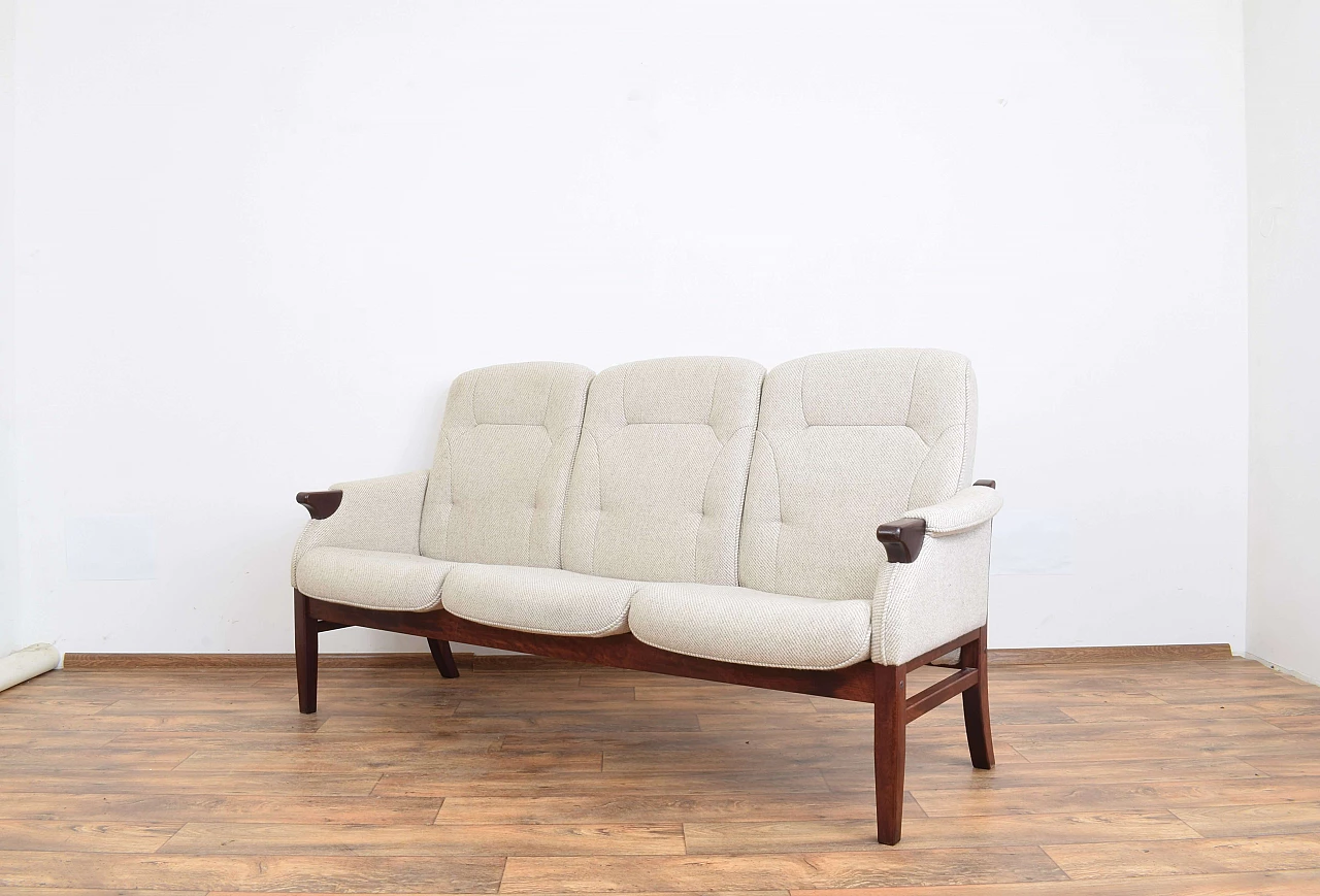 Danish mahogany-stained beech sofa, 1970s 3