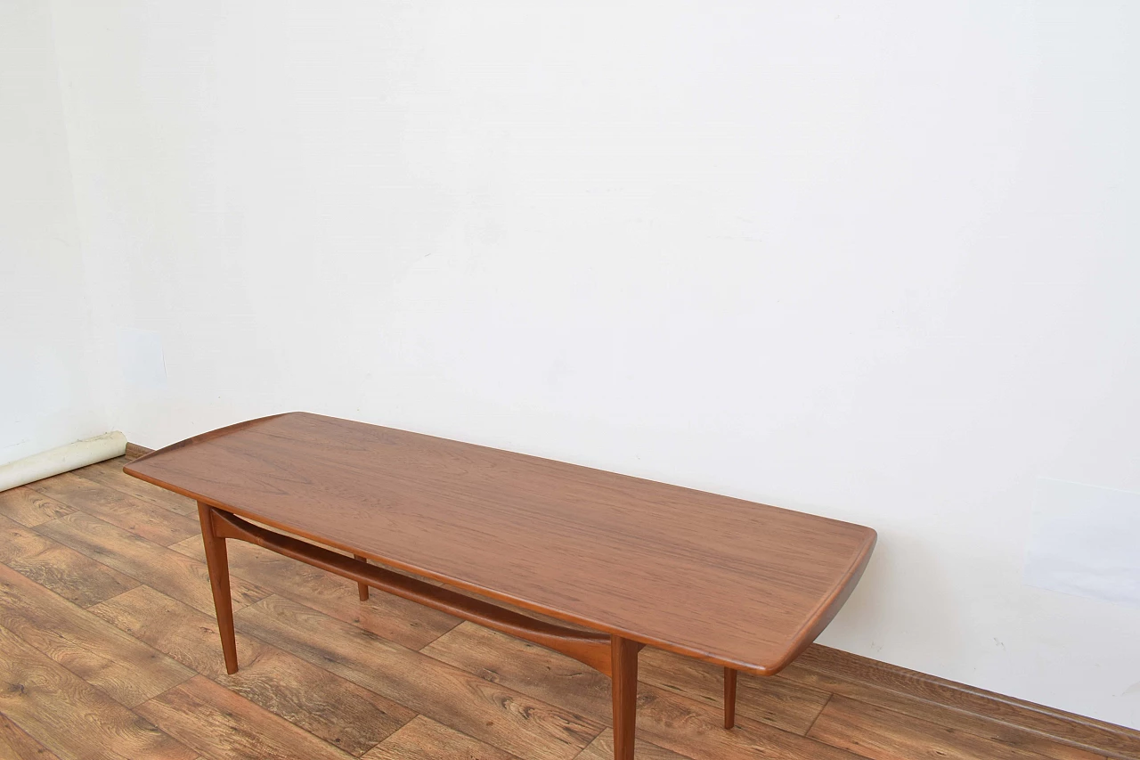 Teak coffee table by Tove Kindt-Larsen for France & Søn, 1960s 9