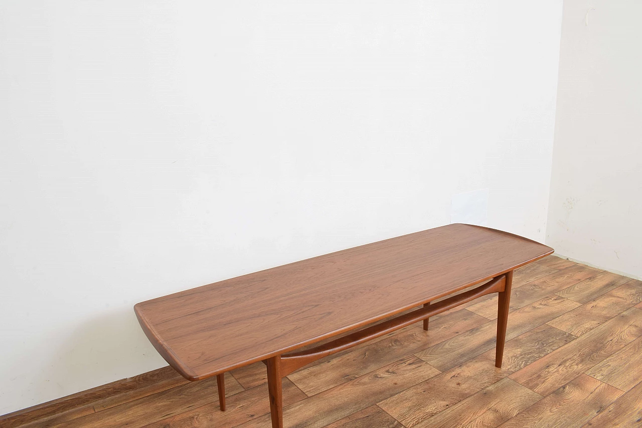 Teak coffee table by Tove Kindt-Larsen for France & Søn, 1960s 10