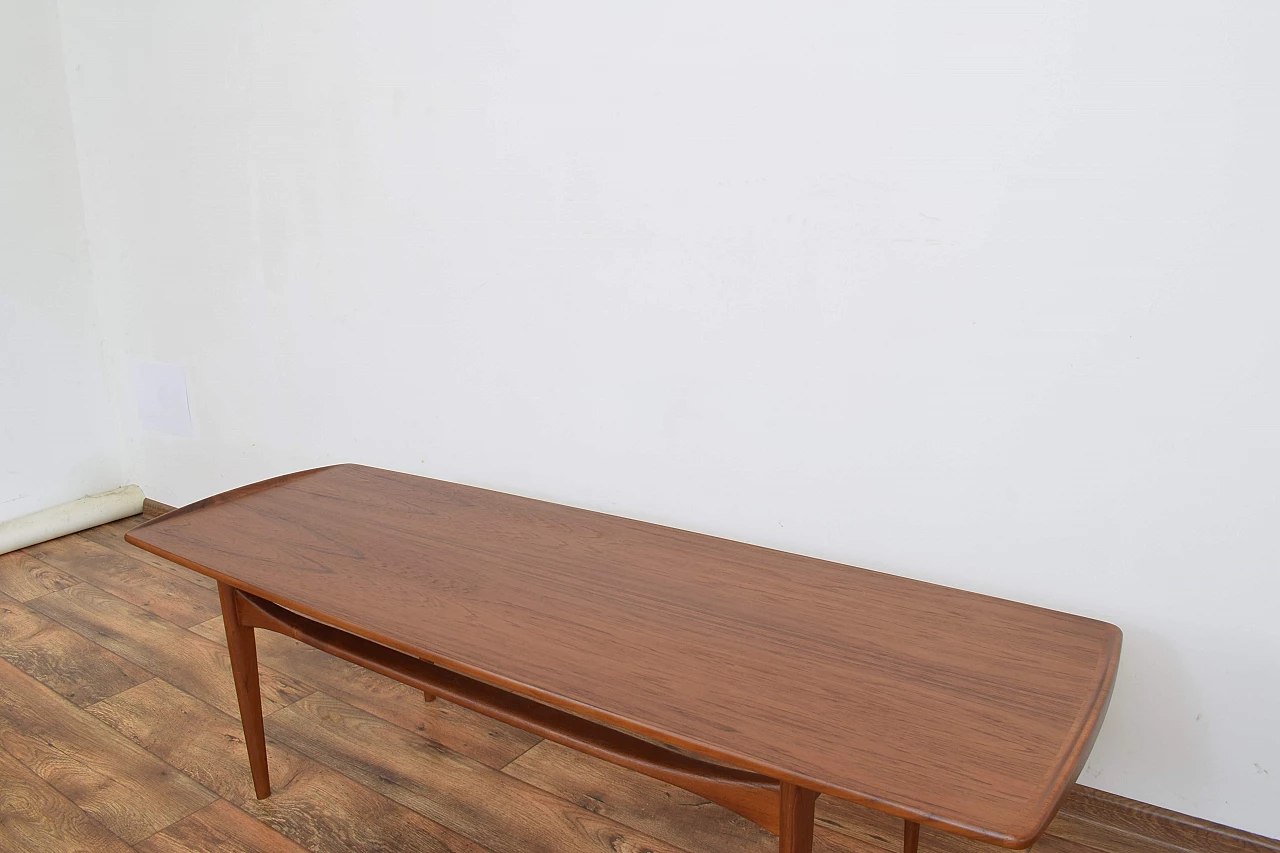 Teak coffee table by Tove Kindt-Larsen for France & Søn, 1960s 11