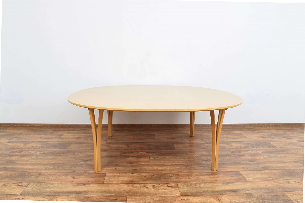 Tavolino in legno di Bruno Mathsson per Fritz Hansen, anni '80 1