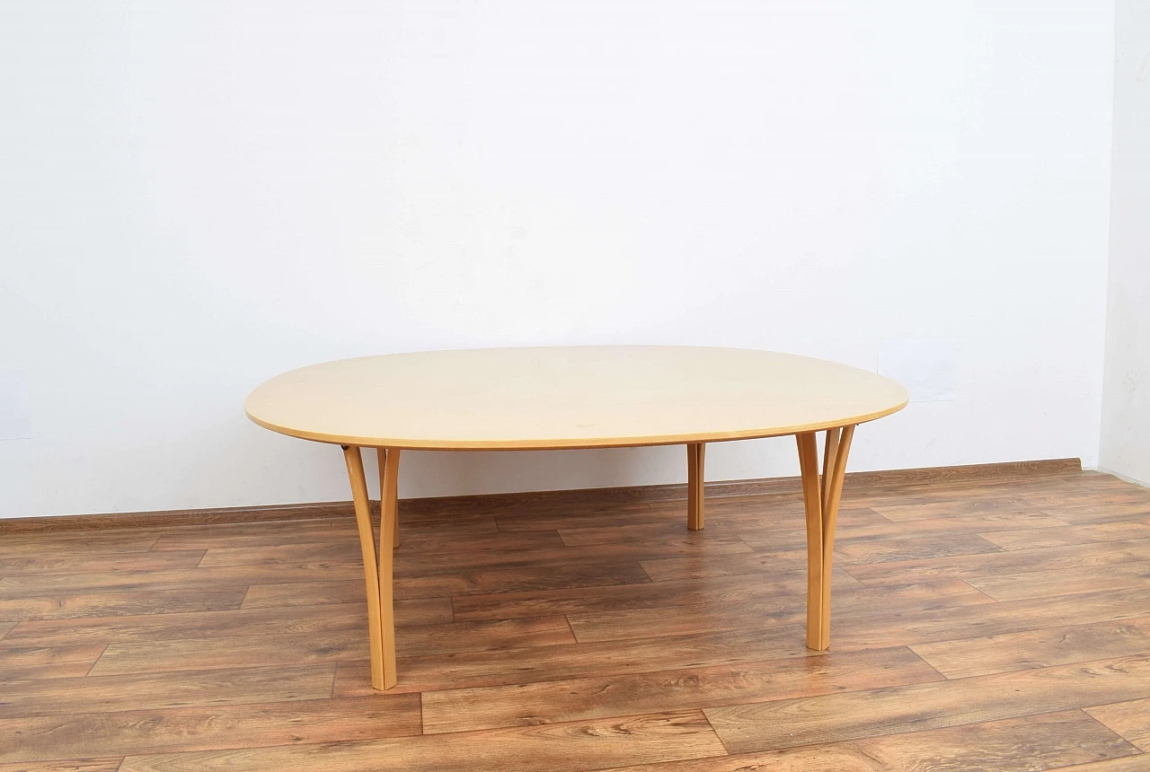 Wood coffee table by Bruno Mathsson for Fritz Hansen, 1980s 2