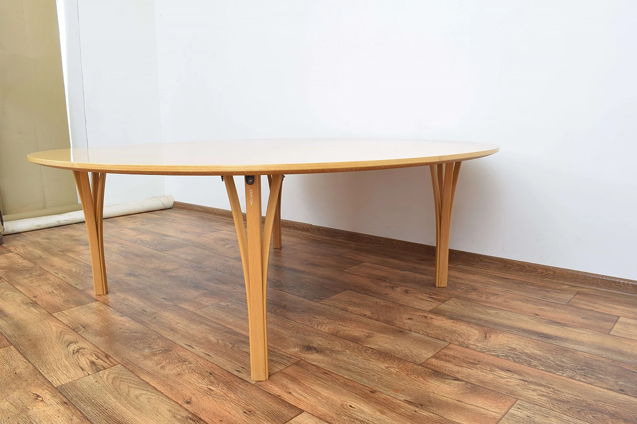 Tavolino in legno di Bruno Mathsson per Fritz Hansen, anni '80 4