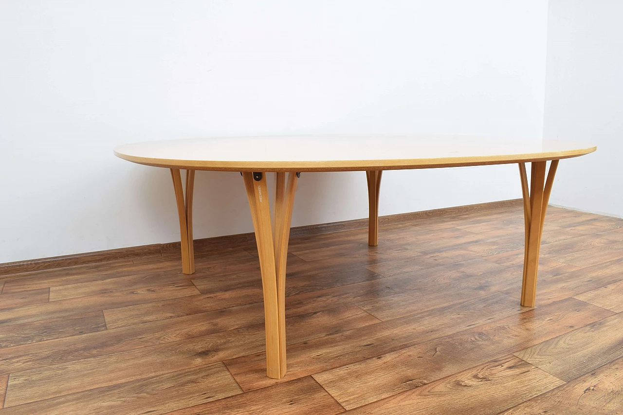 Tavolino in legno di Bruno Mathsson per Fritz Hansen, anni '80 5