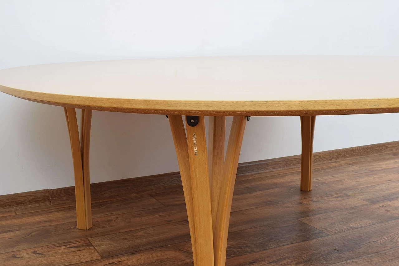 Tavolino in legno di Bruno Mathsson per Fritz Hansen, anni '80 6
