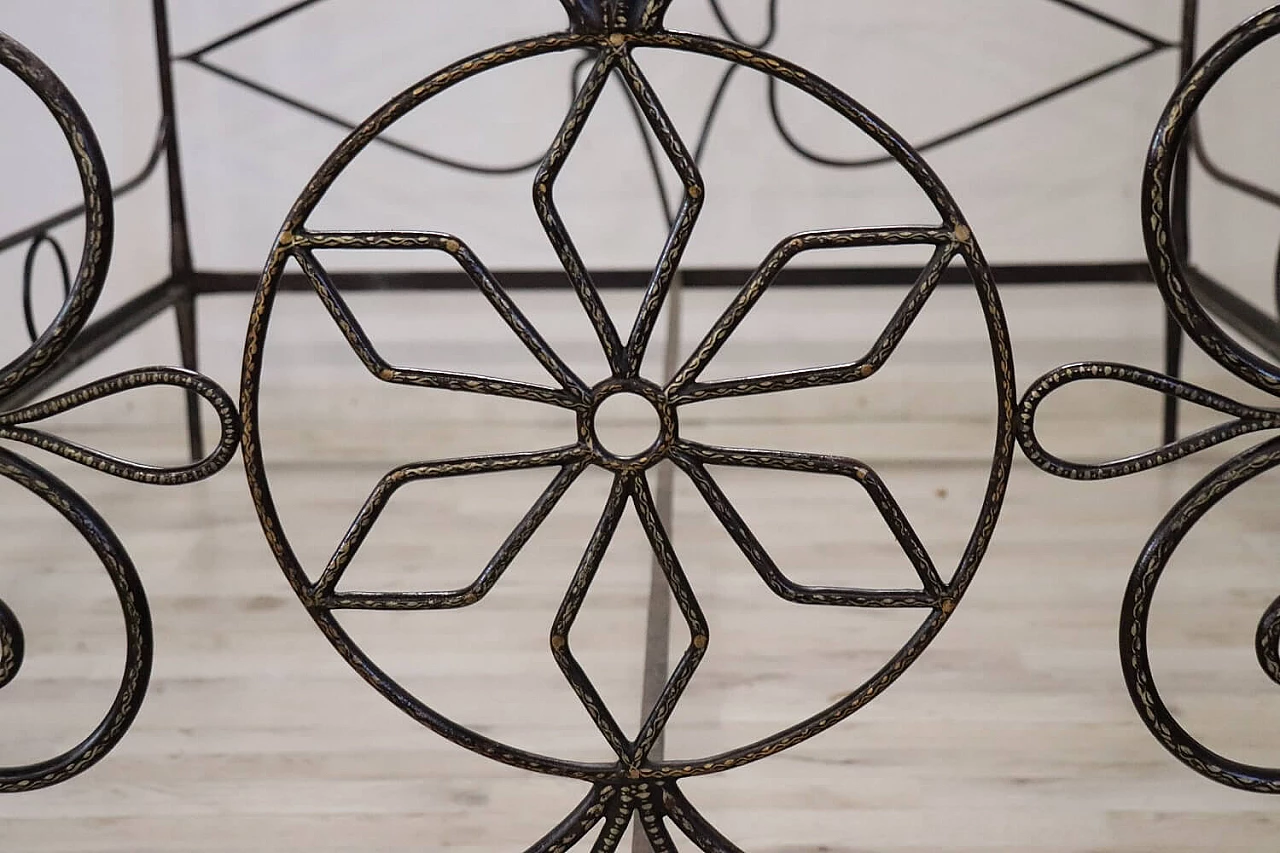 Letto Impero in ferro battuto, inizio '800 4