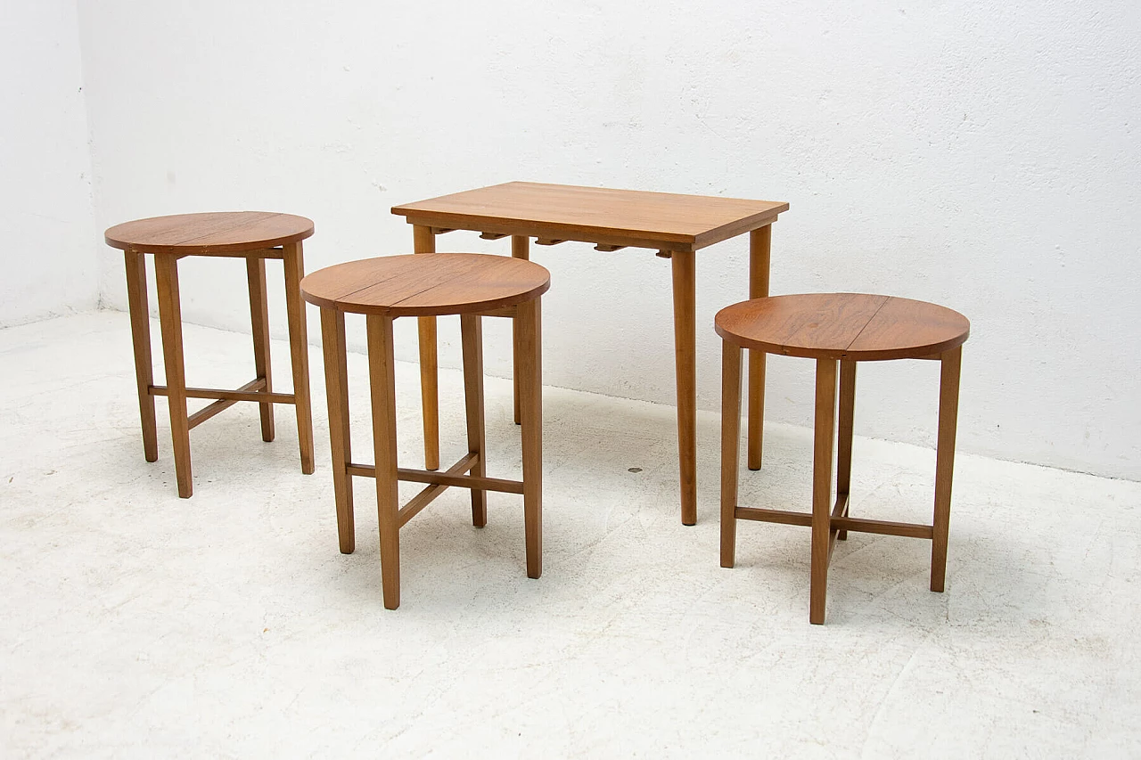 4 Nesting coffee tables by Poul Hundevad for Novy Domov, 1970s 3