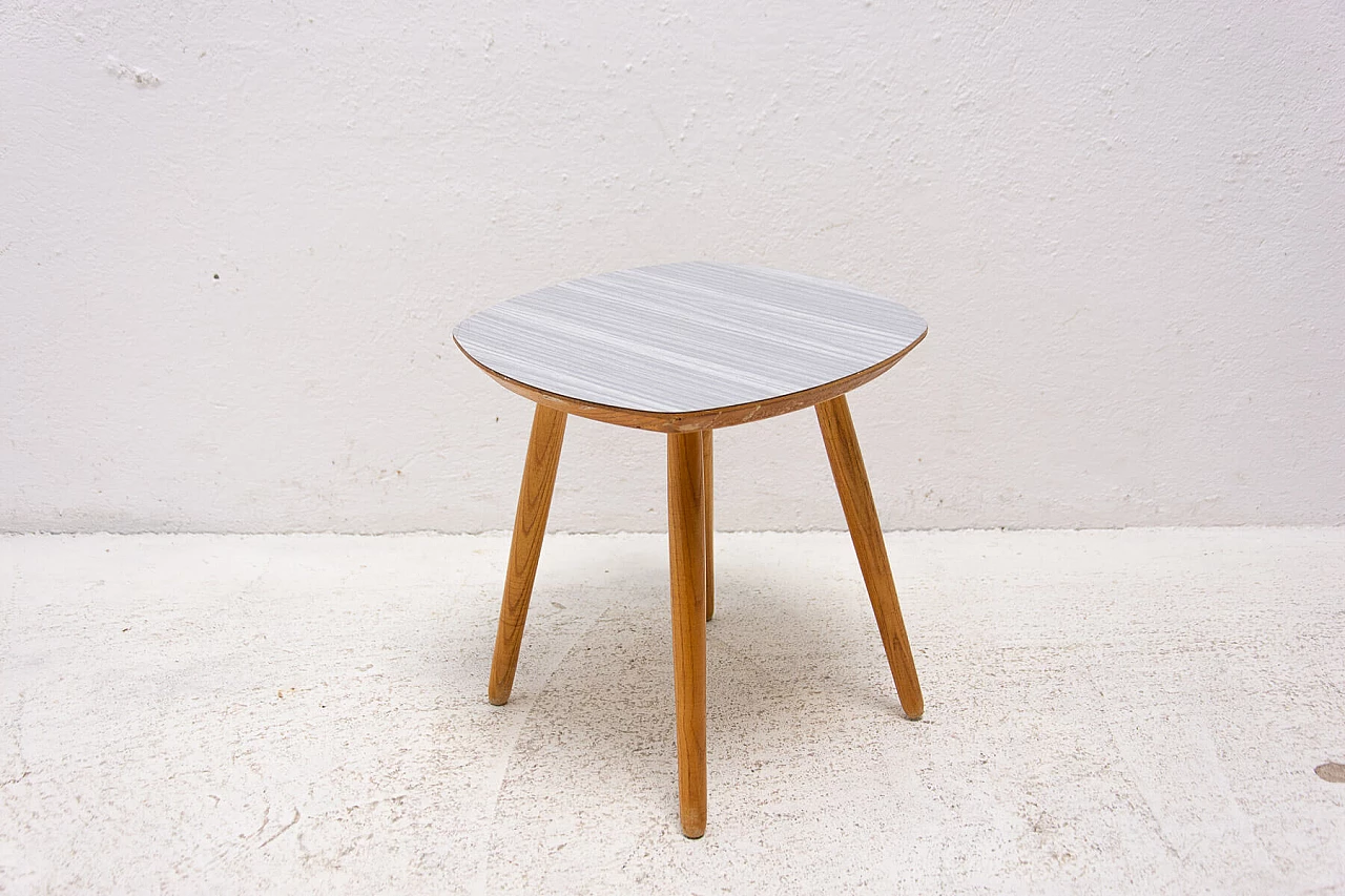 Beech and formica stool, 1960s 3