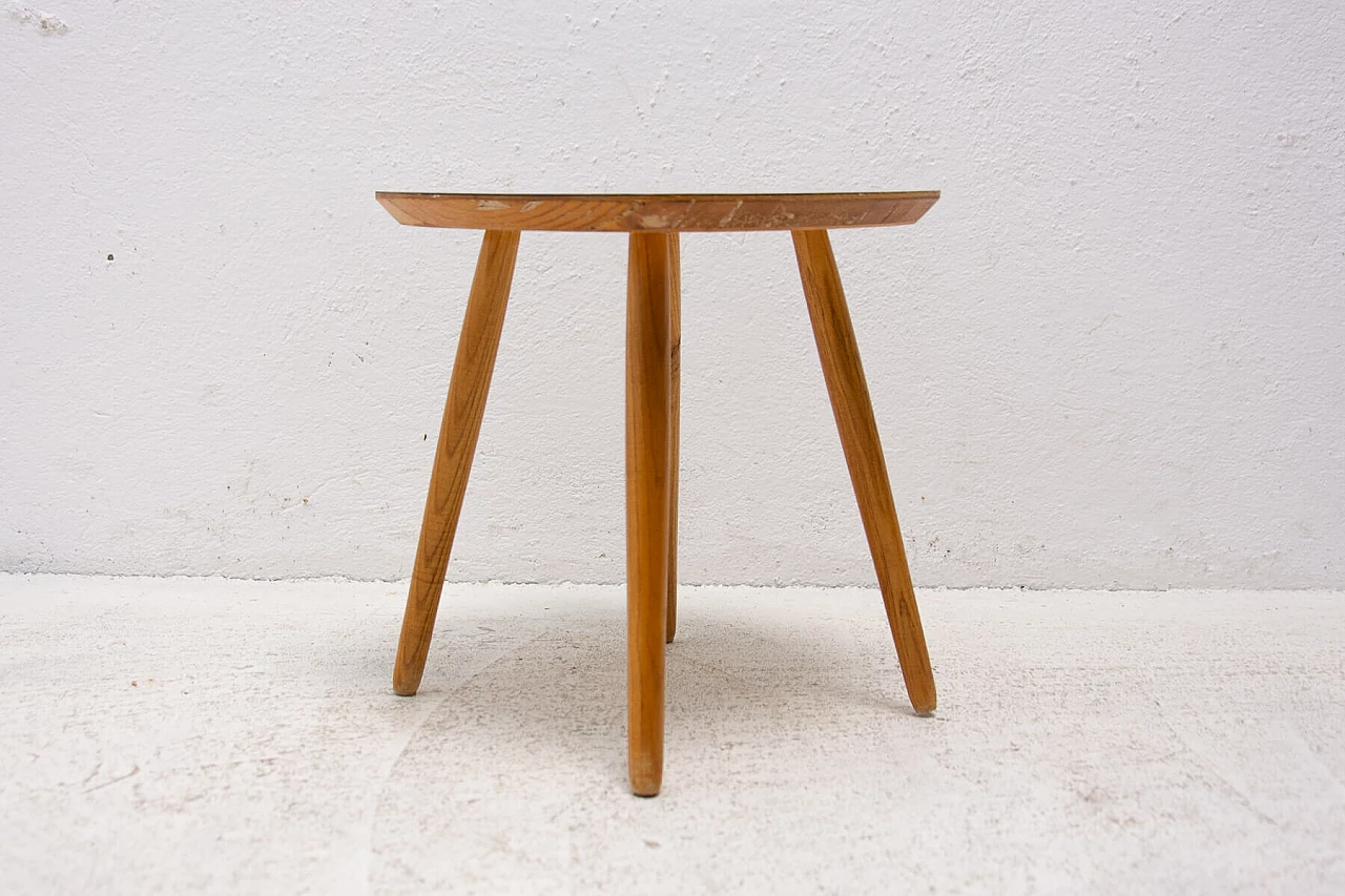 Beech and formica stool, 1960s 4